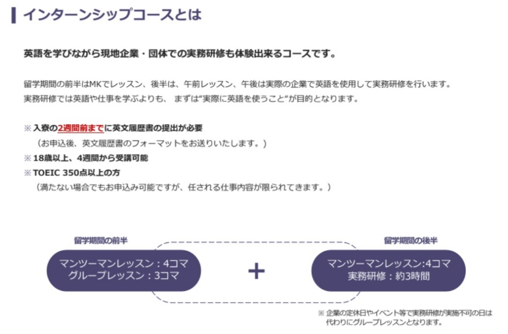 英語力がついたら現地でインターン！